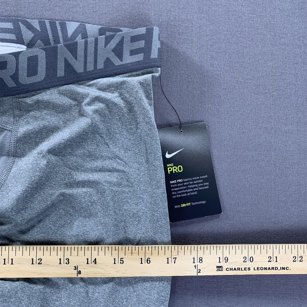 NEW Nike Pro Dri-FIT Pants Mens XL Gray Compression Training Leggings Base Layer - Picture 13 of 15